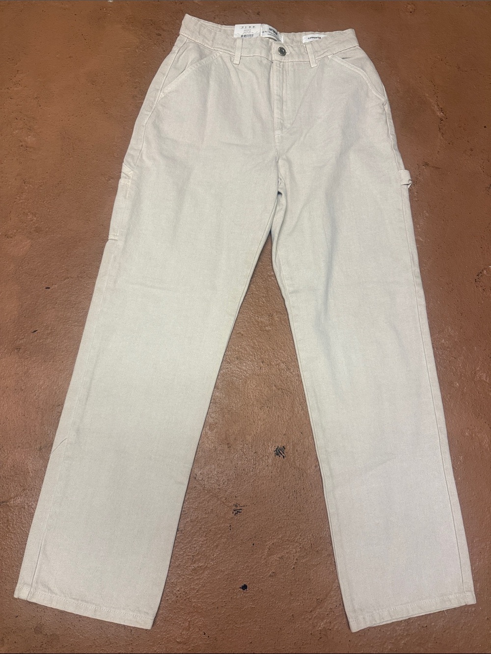 Cotton On Light Beige Carpenter Jeans